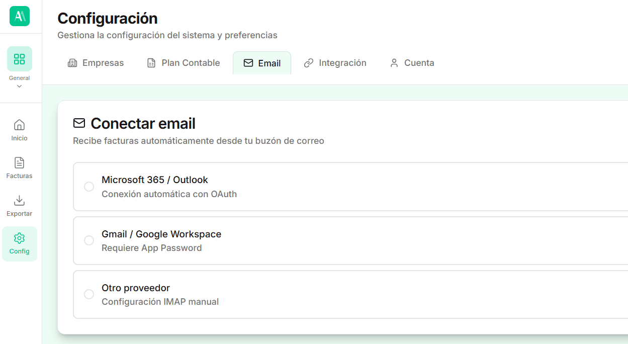 Paso 01: Conecta tu correo